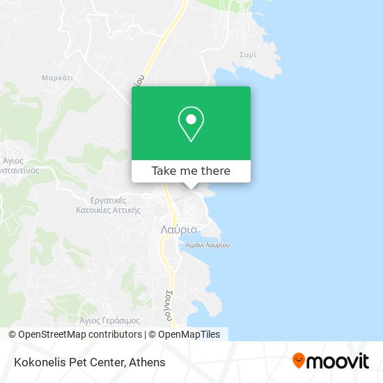 Kokonelis Pet Center map
