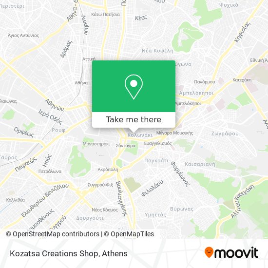 Kozatsa Creations Shop map