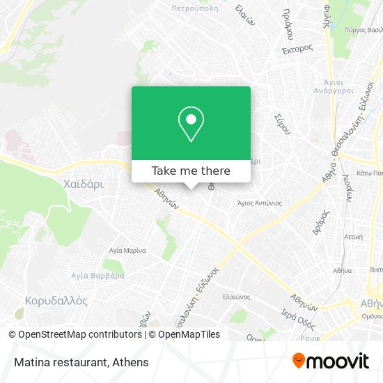 Matina restaurant map