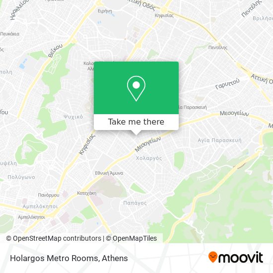 Holargos Metro Rooms map