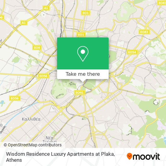 Wisdom Residence Luxury Apartments at Plaka map