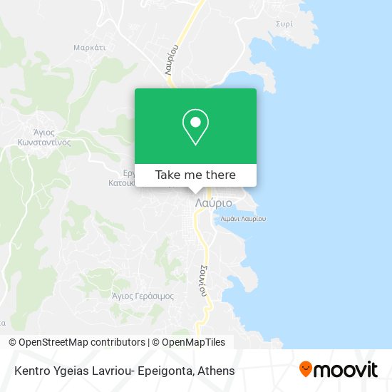 Kentro Ygeias Lavriou- Epeigonta map