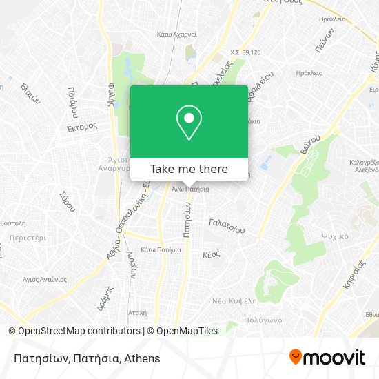 Πατησίων, Πατήσια map