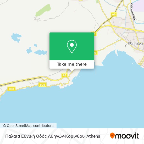Παλαιά Εθνική Οδός Αθηνών-Κορίνθου map