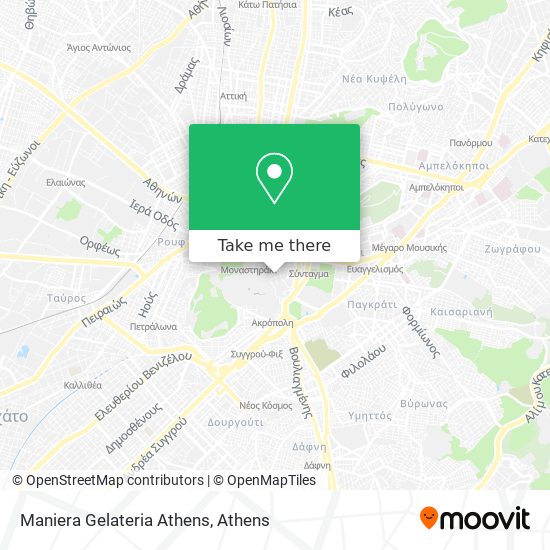 Maniera Gelateria Athens map