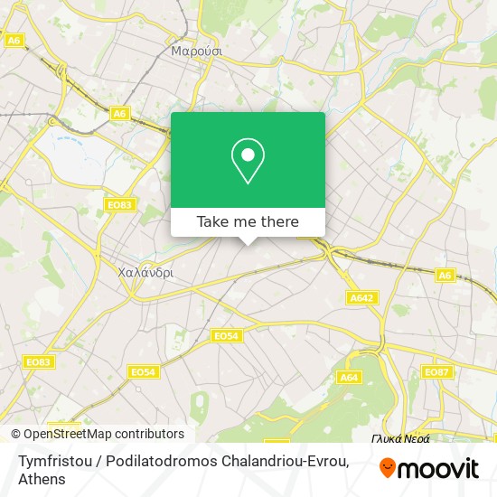Tymfristou / Podilatodromos Chalandriou-Evrou map