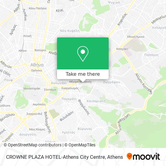 CROWNE PLAZA HOTEL-Athens City Centre map