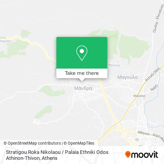 Stratigou Roka Nikolaou / Palaia Ethniki Odos Athinon-Thivon map