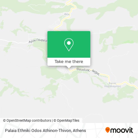 Palaia Ethniki Odos Athinon-Thivon map