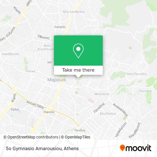 5o Gymnasio Amarousiou map