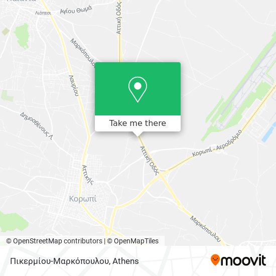 Πικερμίου-Μαρκόπουλου map