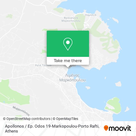 Apollonos / Ep. Odos 19-Markopoulou-Porto Rafti map