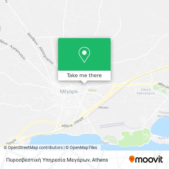 Πυροσβεστική Υπηρεσία Μεγάρων map