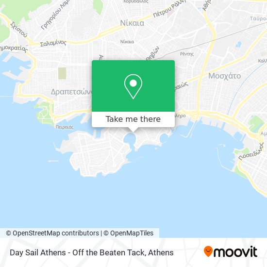 Day Sail Athens - Off the Beaten Tack map