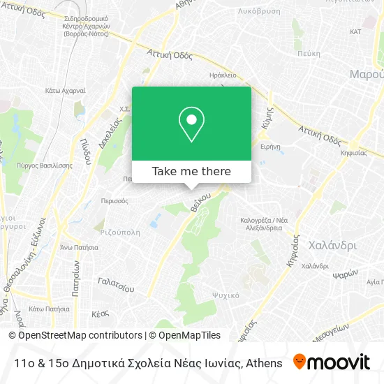 11ο & 15ο Δημοτικά Σχολεία Νέας Ιωνίας map