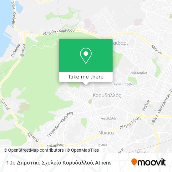 10ο Δημοτικό Σχολείο Κορυδαλλού map