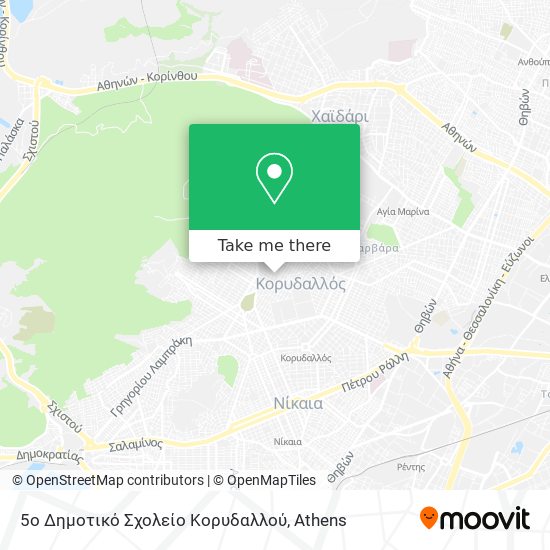 5ο Δημοτικό Σχολείο Κορυδαλλού map