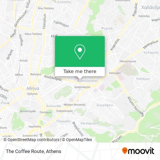 The Coffee Route map