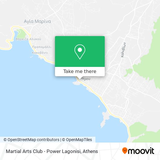 Martial Arts Club - Power Lagonisi map