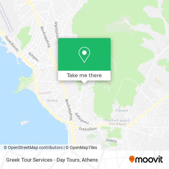 Greek Tour Services - Day Tours map