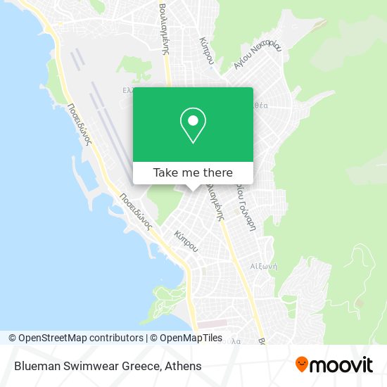 Blueman Swimwear Greece map