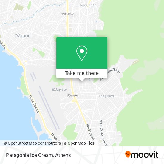 Patagonia Ice Cream map