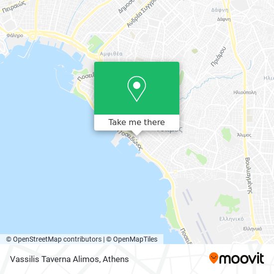 Vassilis Taverna Alimos map