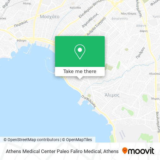 Athens Medical Center Paleo Faliro Medical map