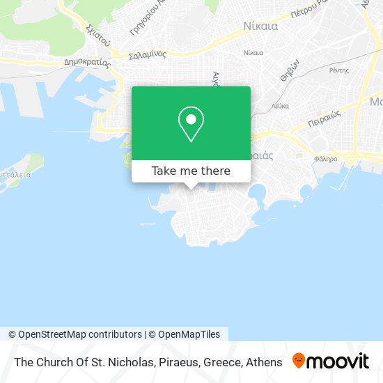 The Church Of St. Nicholas, Piraeus, Greece map