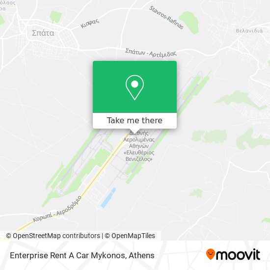 Enterprise Rent A Car Mykonos map