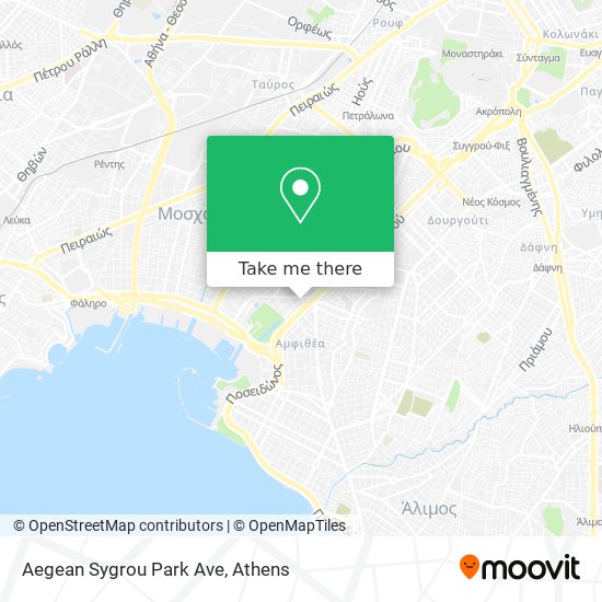 Aegean Sygrou Park Ave map