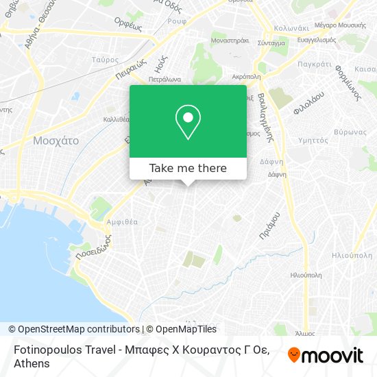 Fotinopoulos Travel - Μπαφες Χ Κουραντος Γ Οε map