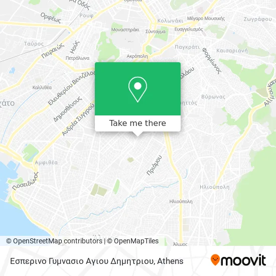 Εσπερινο Γυμνασιο Αγιου Δημητριου map