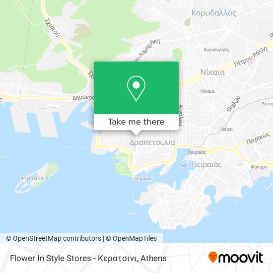Flower In Style Stores - Κερατσινι map
