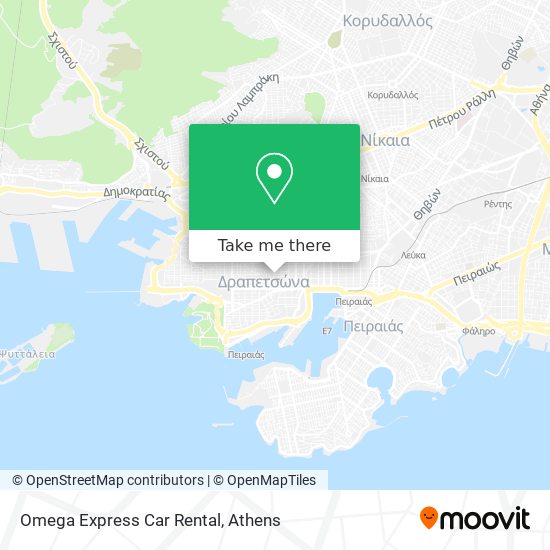 Omega Express Car Rental map