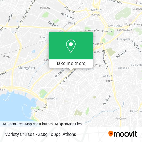 Variety Cruises - Ζευς Τουρς map