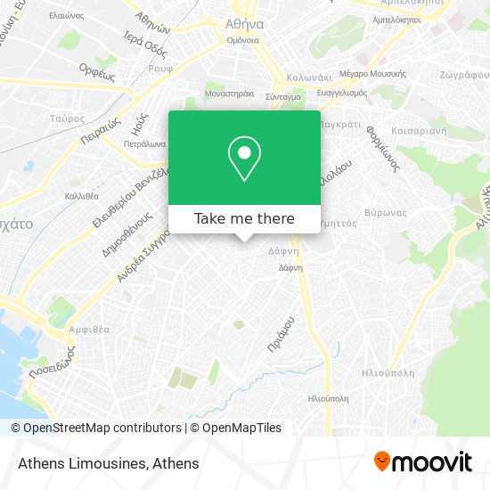 Athens Limousines map