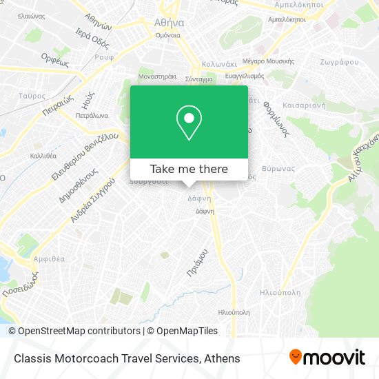 Classis Motorcoach Travel Services map