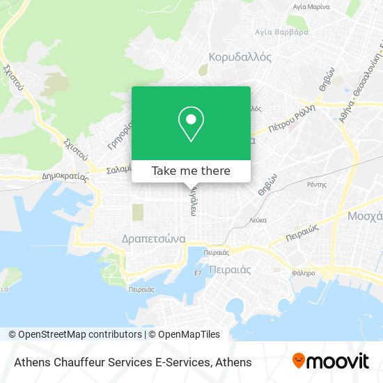 Athens Chauffeur Services E-Services map