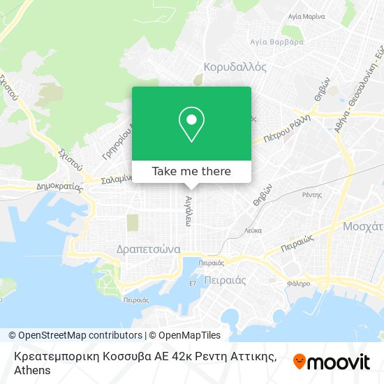 Κρεατεμπορικη Κοσσυβα ΑΕ 42κ Ρεντη Αττικης map