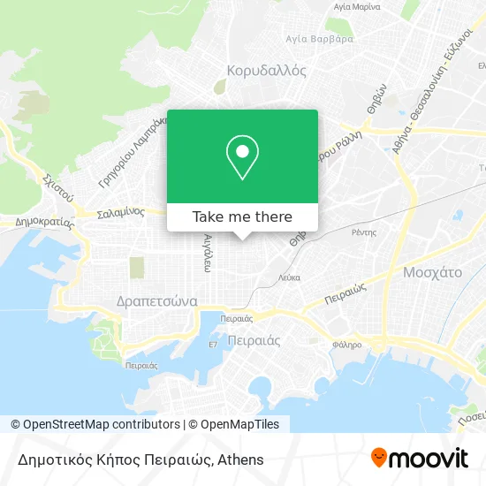 Δημοτικός Κήπος Πειραιώς map