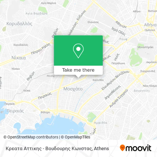 Κρεατα Αττικης - Βουδουρης Κωνστας map