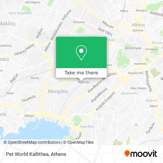 Pet World Kallithea map