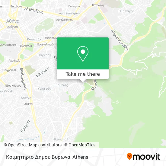 Κοιμητηριο Δημου Βυρωνα map