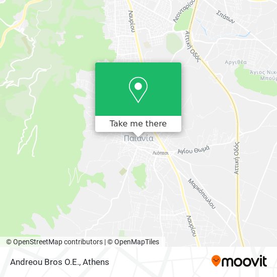 Andreou Bros O.E. map