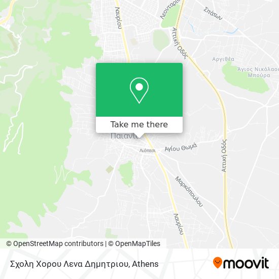 Σχολη Χορου Λενα Δημητριου map