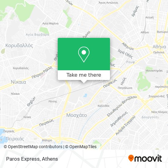 Paros Express map