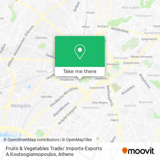 Fruits & Vegetables Trade/ Imports-Exports A.Koutsogiannopoulos map