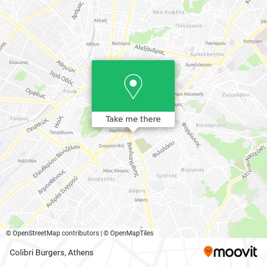 Colibri Burgers map