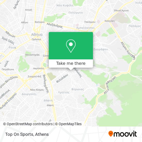 Top On Sports map